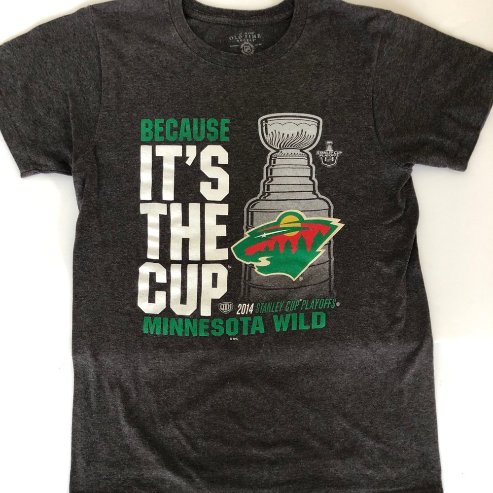 Stanley Cup Hockey MN Wild Tee shirt Old Time Hock